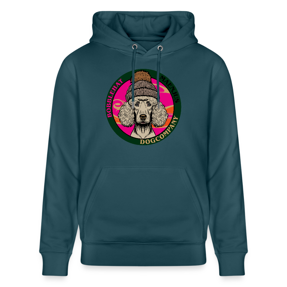 SUnisex Bio-Hoodie mit BOBBLEHAT DOGCOMPANY PRINT - Dunkles Petrol