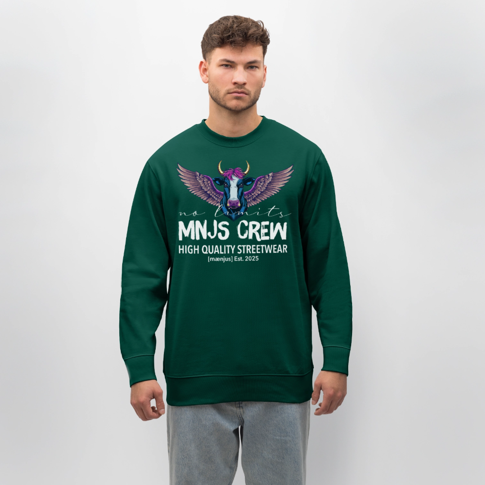 Unisex Bio-Sweatshirt mit MNJS CREW no limits PRINT - Forest