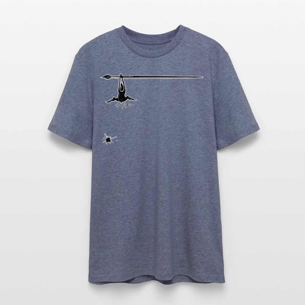 Unisex Bio-T-Shirt mit MÄNNLE PRINT - Dunkelblau meliert