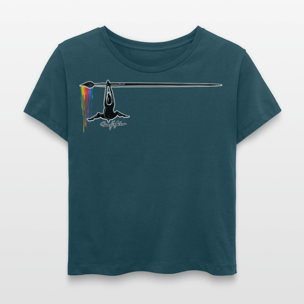 Frauen T-Shirt mit MÄNNLE PRINT - Dunkles Petrol