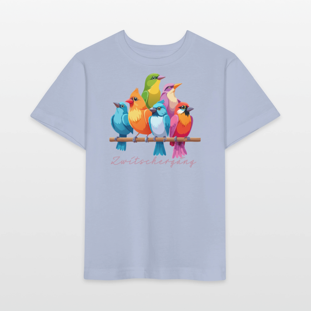 Kinder T-Shirt MINI mit Zwitschergäng Print - Lavendel-Violett