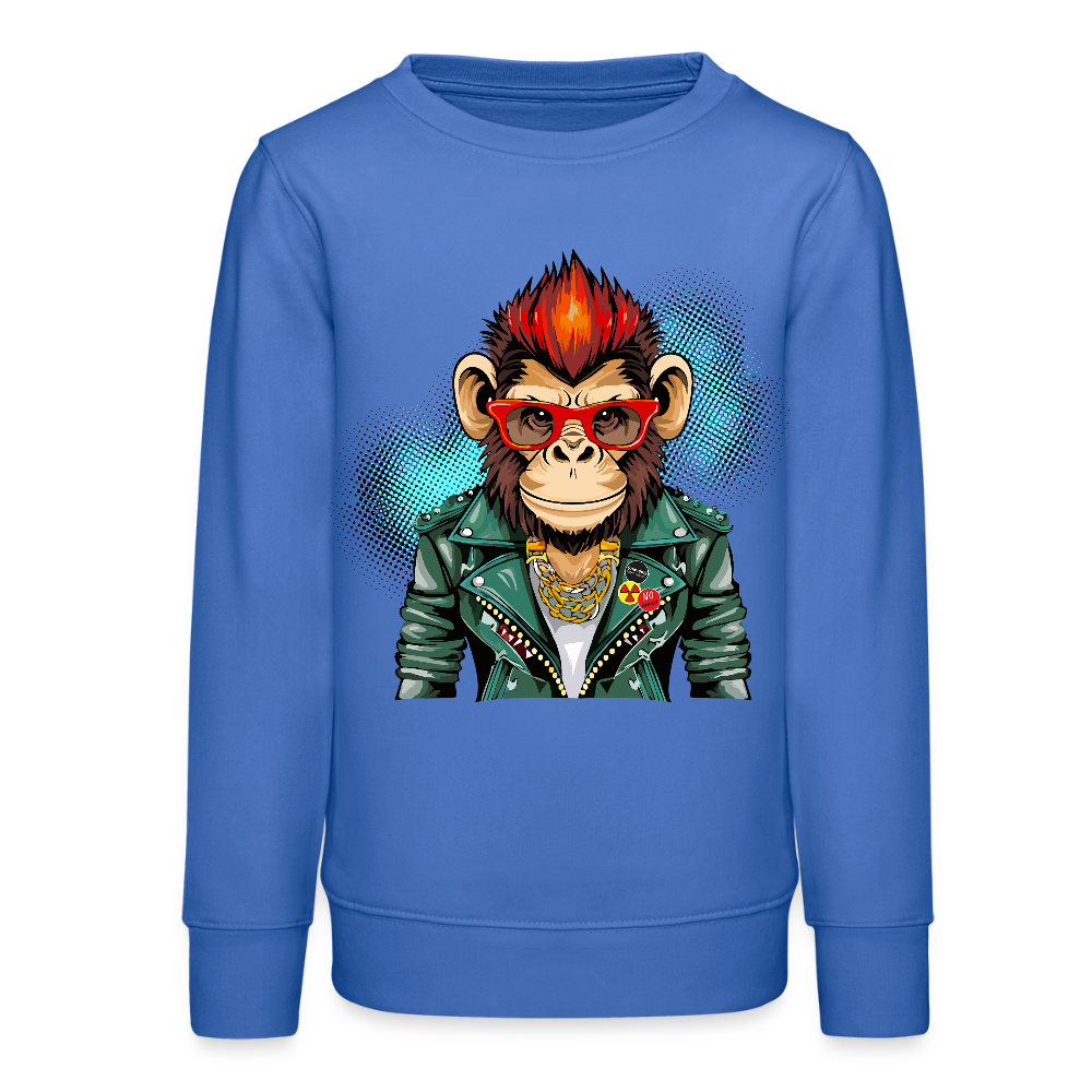 MNJS TEENS Bio Sweatshirt mit MONKEY PRINT - carolina Blue