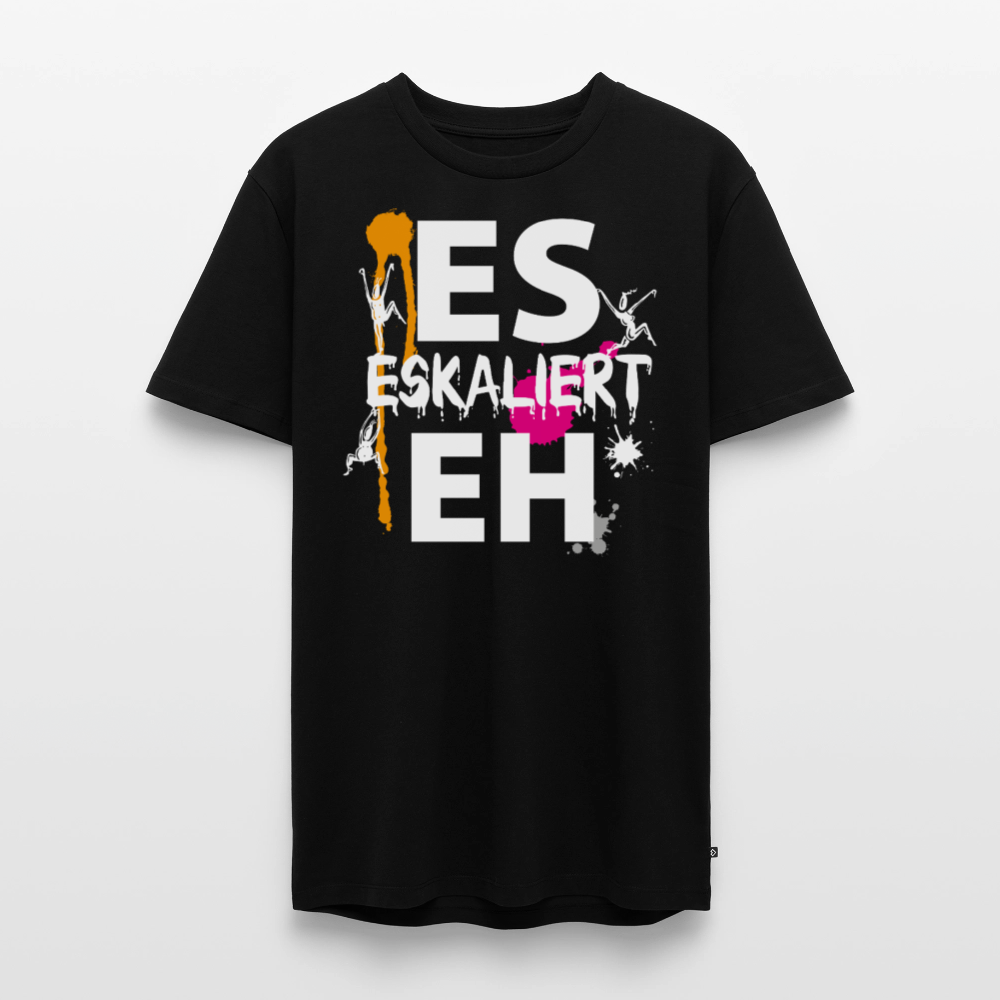 Männer Premium T-Shirt mit ES ESKALIERT EH PRINT - Schwarz