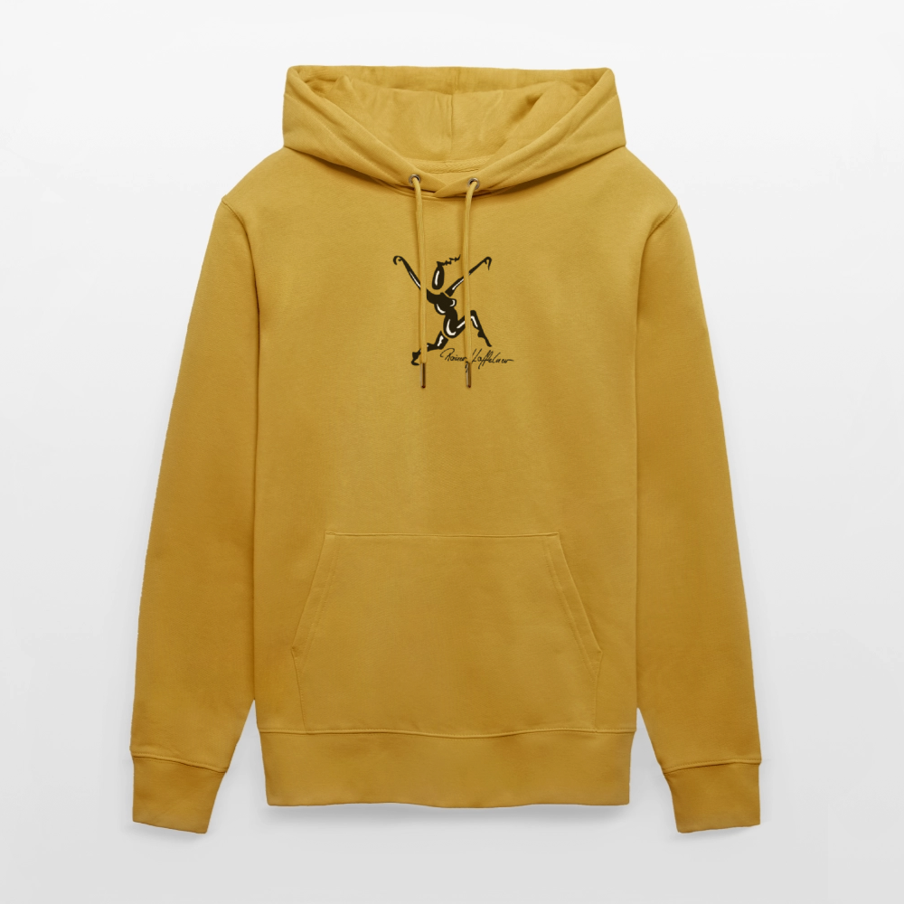 Unisex Bio-Hoodie mit TUSCHEWEIBCHEN PRINT - Ocker