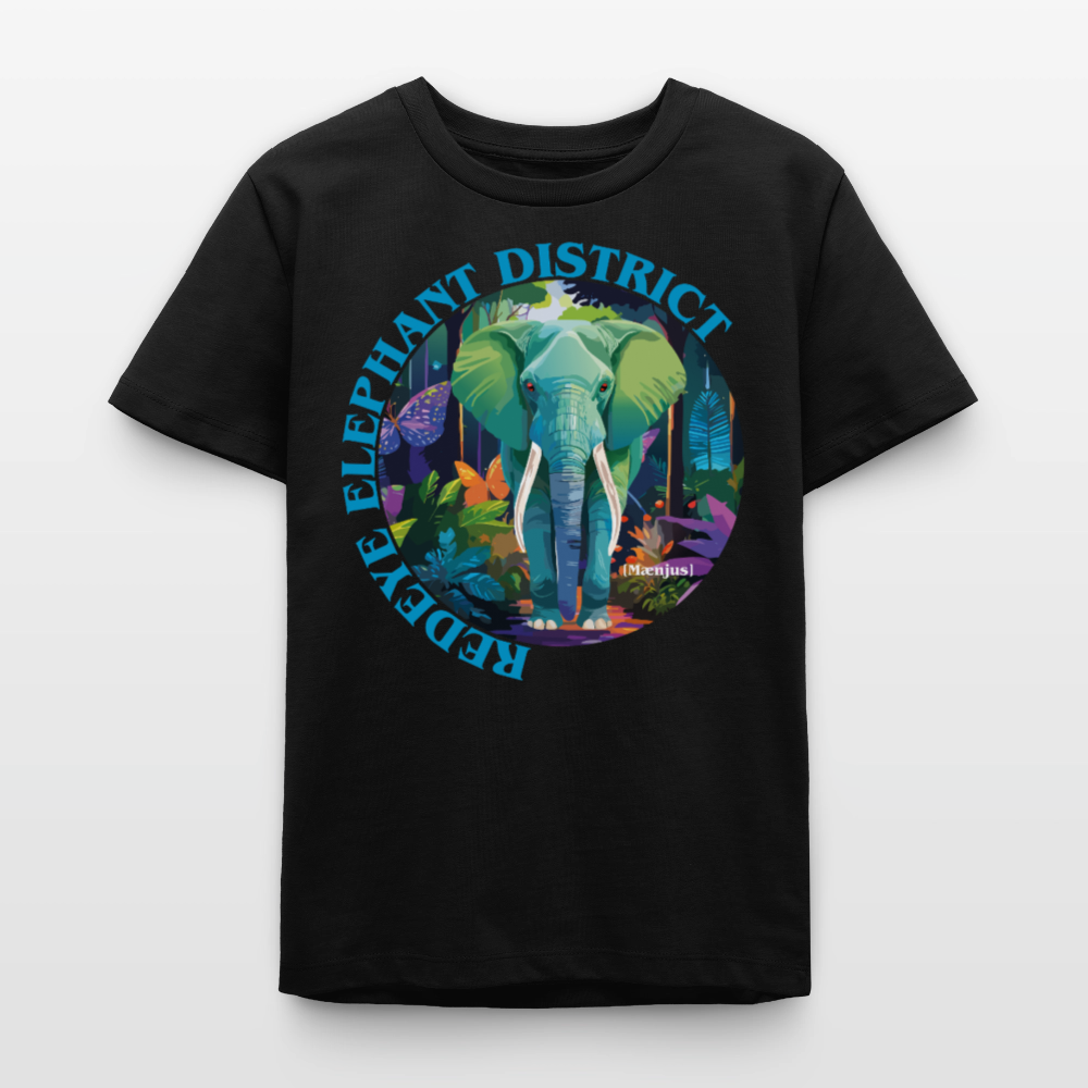 MNJS TEENS Bio T-Shirt mit REDEYE ELEPHANT DISTRICT PRINT - Schwarz