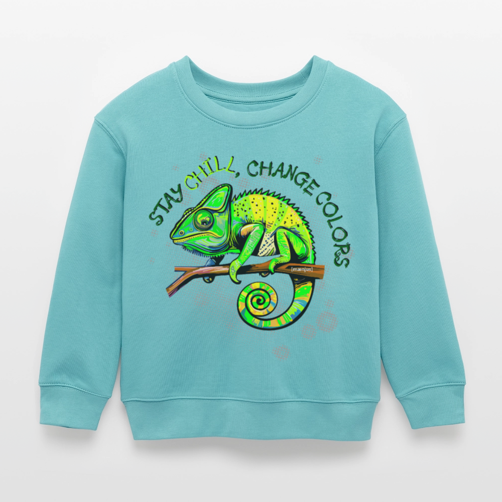 MNJS KIDS Mini Changer Bio Sweatshirt mit CAMAELEON PRINT - Pastelltürkis