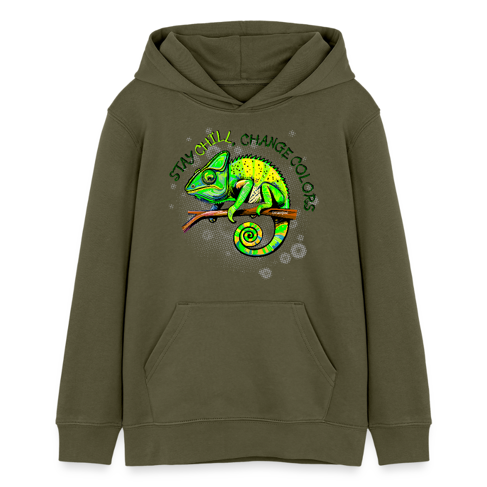 MNJS TEENS Bio-Hoodie mit BE DIFFERENT PRINT - Khaki