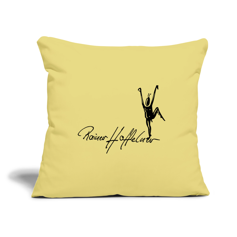 Sofakissenbezug 44 x 44 cm mit TUSCHEMÄNNCHN PRINT - Hellgelb