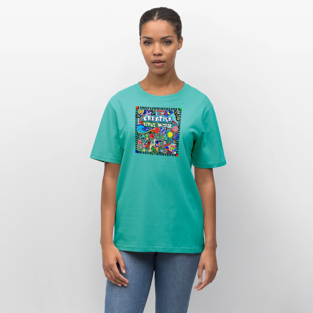 Unisex Bio-T-Shirt mit CREATIVE VIRUS INSIDE PRINT - Poolblau