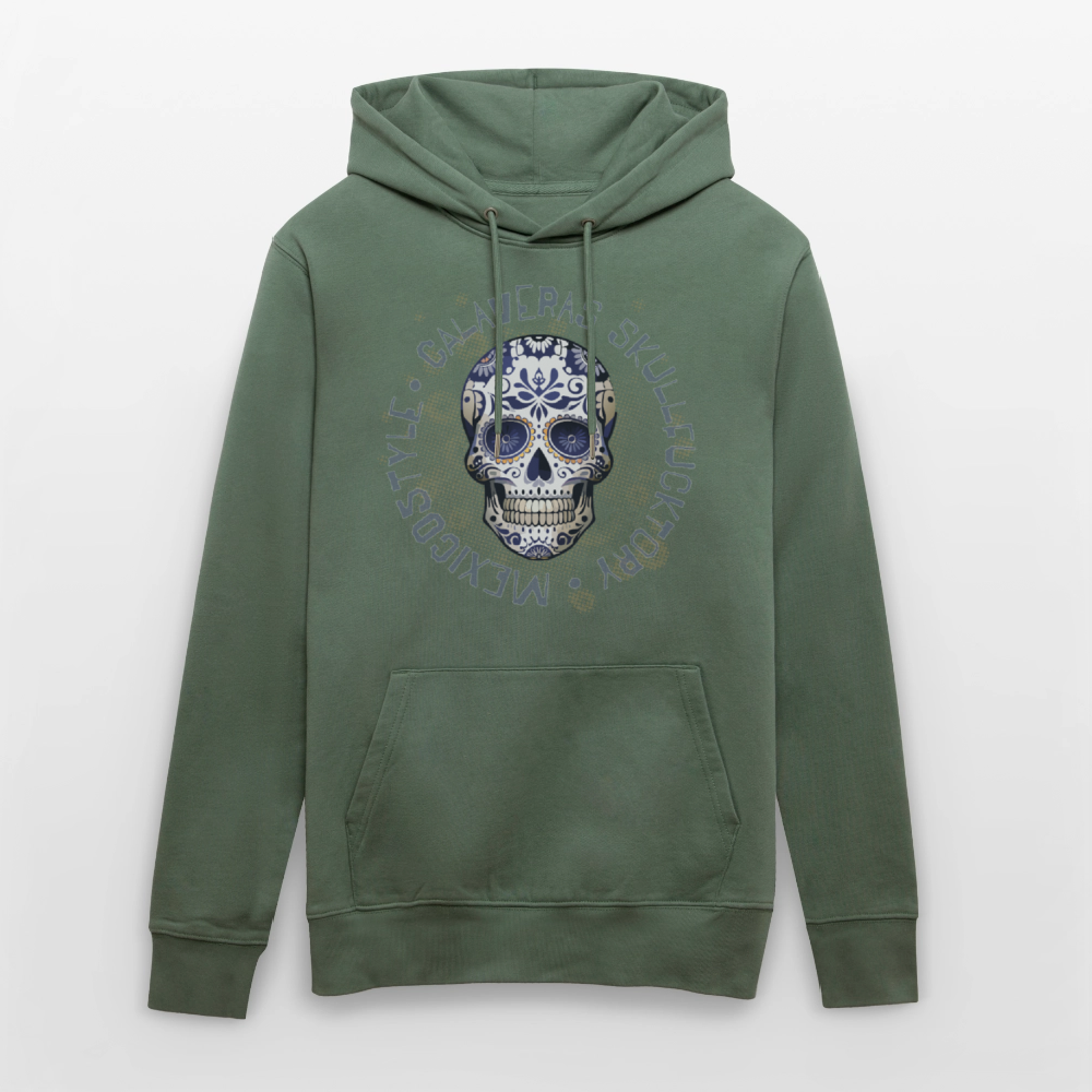 Unisex Hoodie mit CALAVERAS SKULL PRINT - Tanngrün