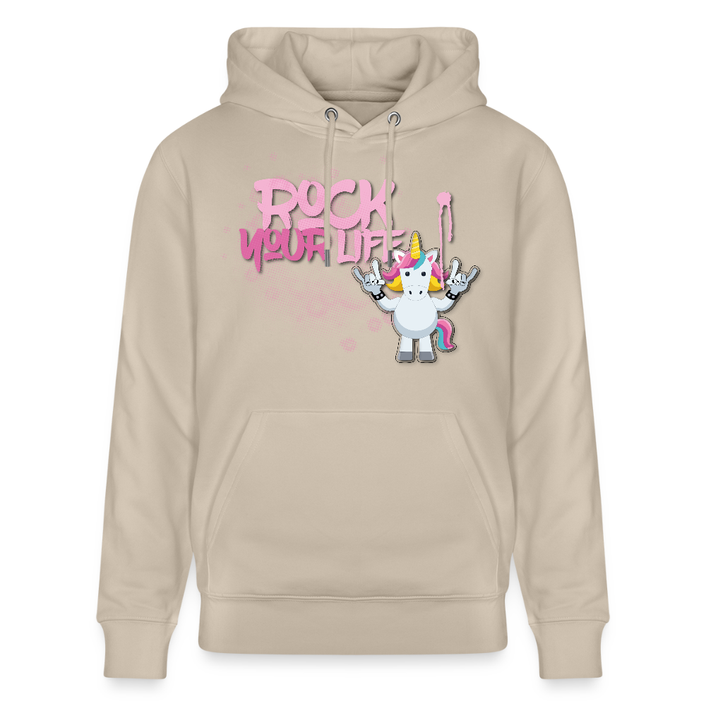 Unisex Hoodie mit ROCK YOUR LIFE PRINT - Beige