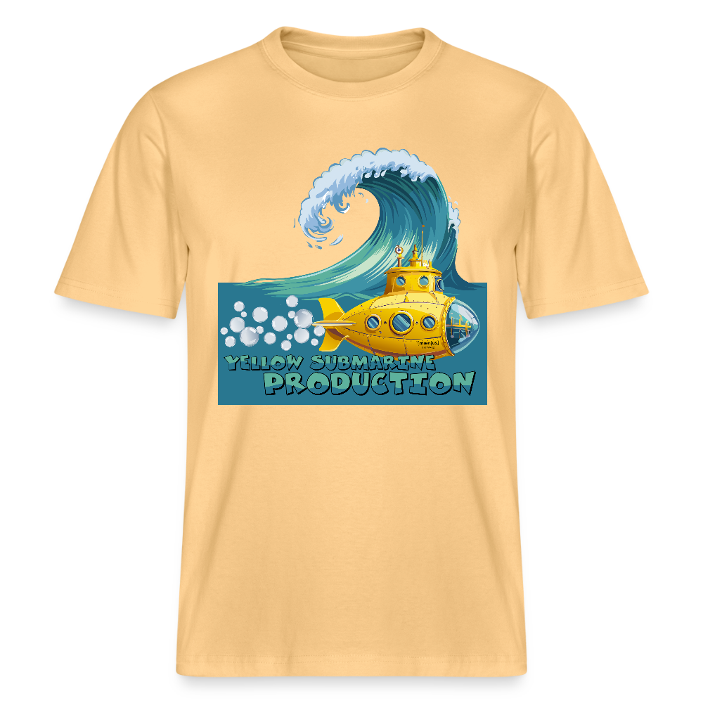 Unisex Bio-T-Shirt mit YELLOW SUBMARINE PRODUCTION PRINT - Hellgelb