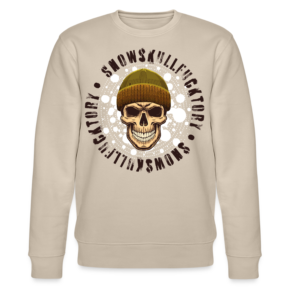 Unisex Bio-Sweatshirt mit SNOWSKULL PRINT - Beige