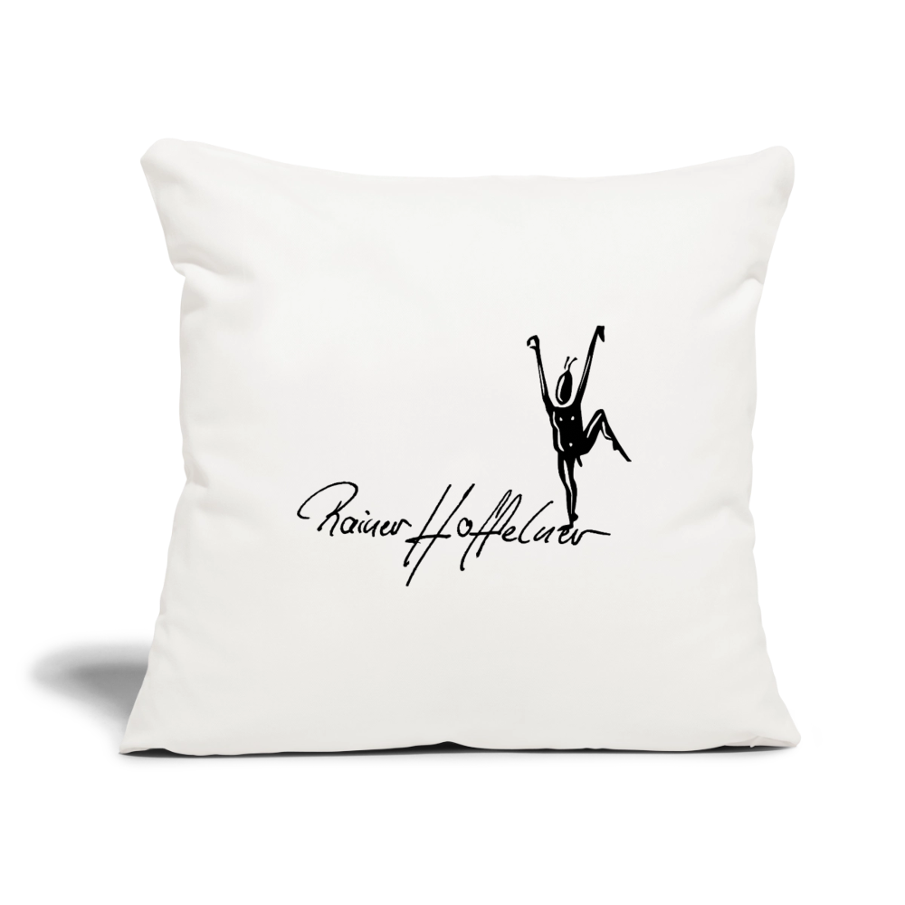 Sofakissenbezug 44 x 44 cm mit TUSCHEMÄNNCHN PRINT - Naturweiß