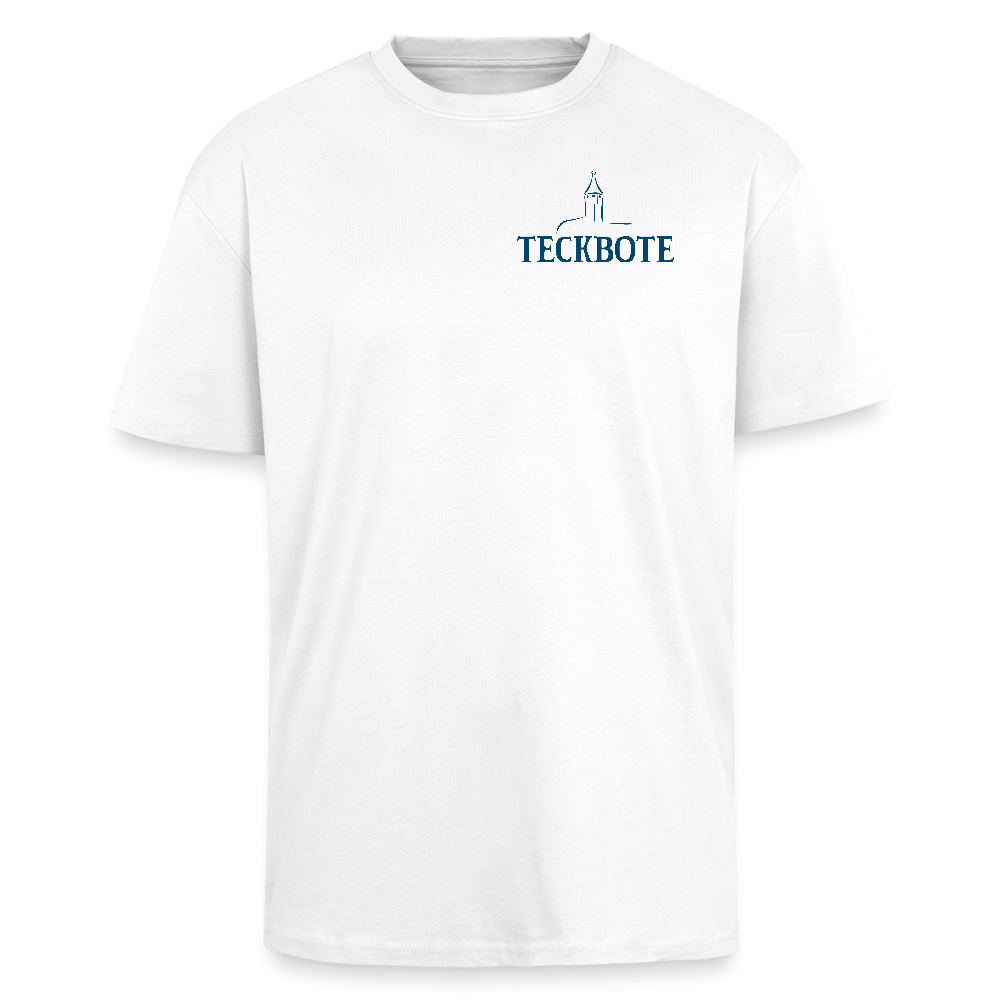 Heavy Oversize T-Shirt mit TECKBOTE PRINT - Weiß