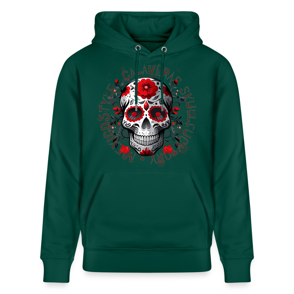 Unisex Hoodie mit CALAVERAS SKULL PRINT - Forest
