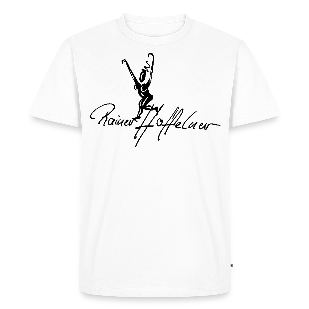 Männer Premium T-Shirt mit TUSCHEWEIBCHEN PRINT - Weiß