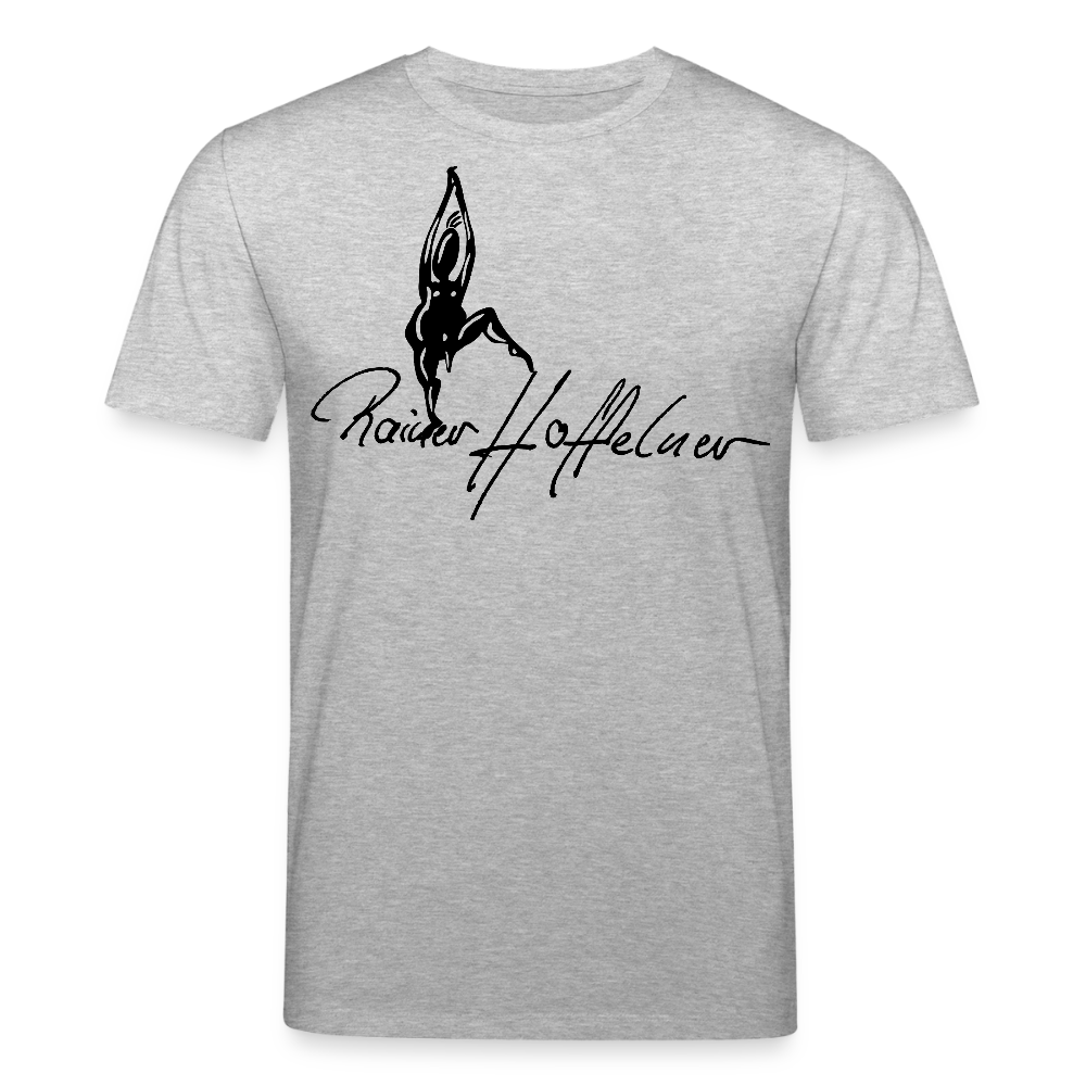 Unisex Bio-T-Shirt mit TUSCHEMÄNNCHEN PRINT - Grau meliert