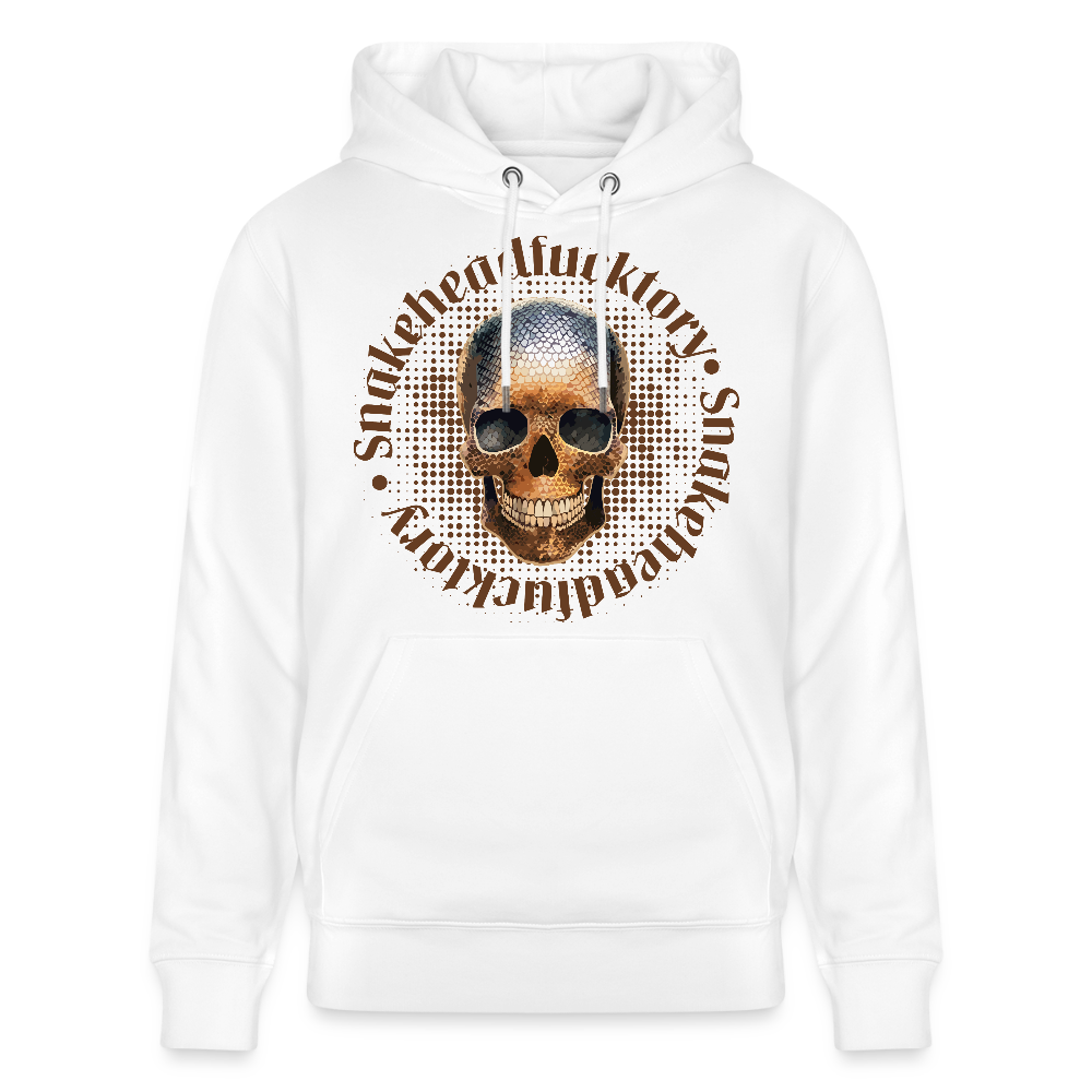 Unisex Hoodie mit SNAKEHEAD SKULL PRINT - Weiß
