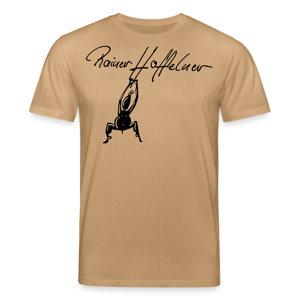 Unisex Bio-T-Shirt mit TUSCHEMÄNNCHEN PRINT - Karamell