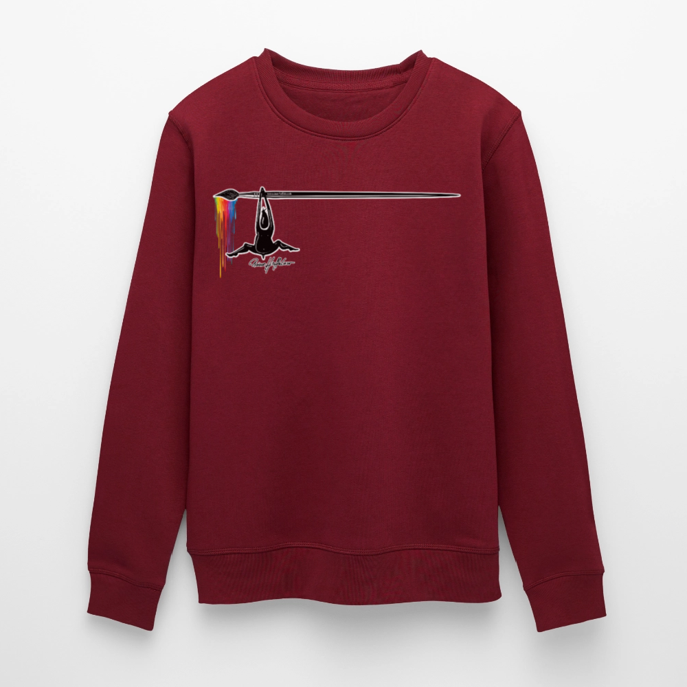 Unisex Bio-Sweatshirt mit MÄNNLE PRINT - Burgunderrot