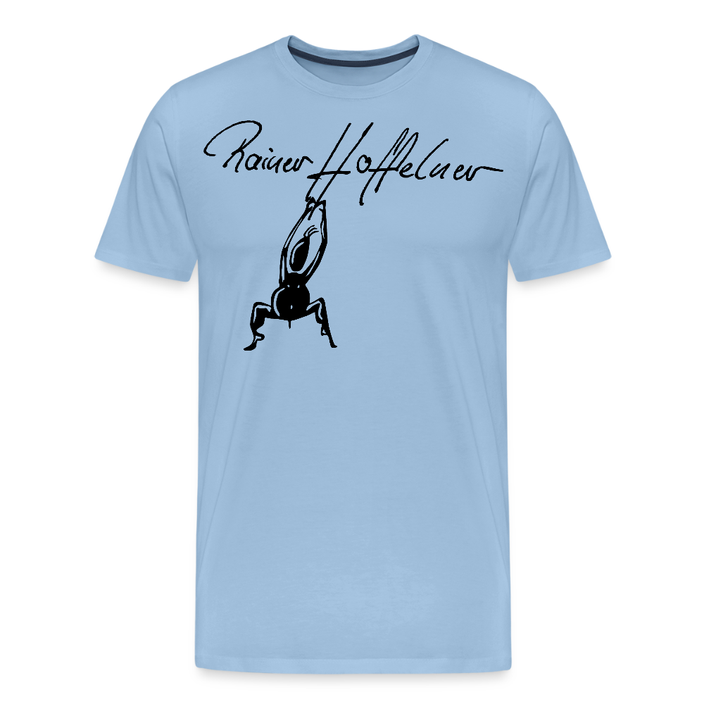 Männer Premium T-Shirt mit TUSCHEMÄNNCHEN PRINT - Sky