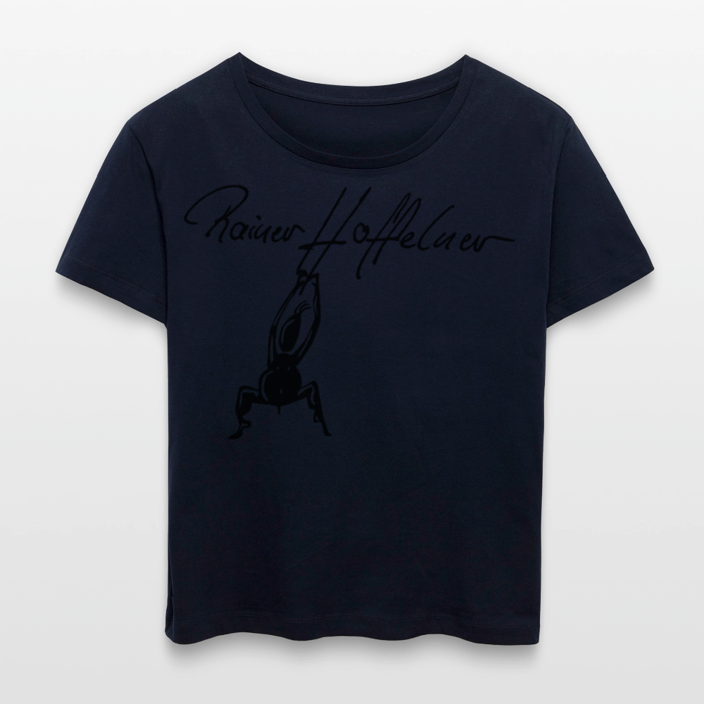 Frauen T-Shirt mit TUSCHEMÄNNCHEN PRINT - Navy