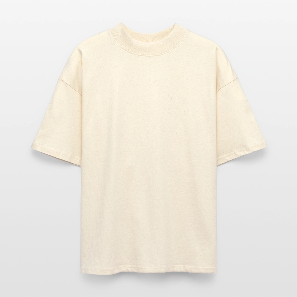 Oversized Unisex T-Shirt mit STEELPUNK PRINT Rückseite - Weißgrau