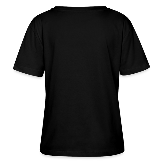 Frauen T-Shirt mit ROSEN SKULL PRINT - Schwarz