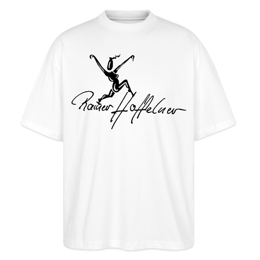 Oversized Unisex T-Shirt mit TUSCHEWEIBCHEN PRINT - Weiß