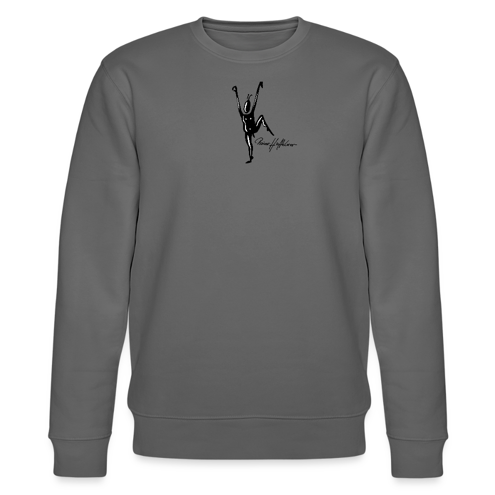 Unisex Bio-Sweatshirt mit TUSCHEMÄNNCHEN PRINT - Anthrazit