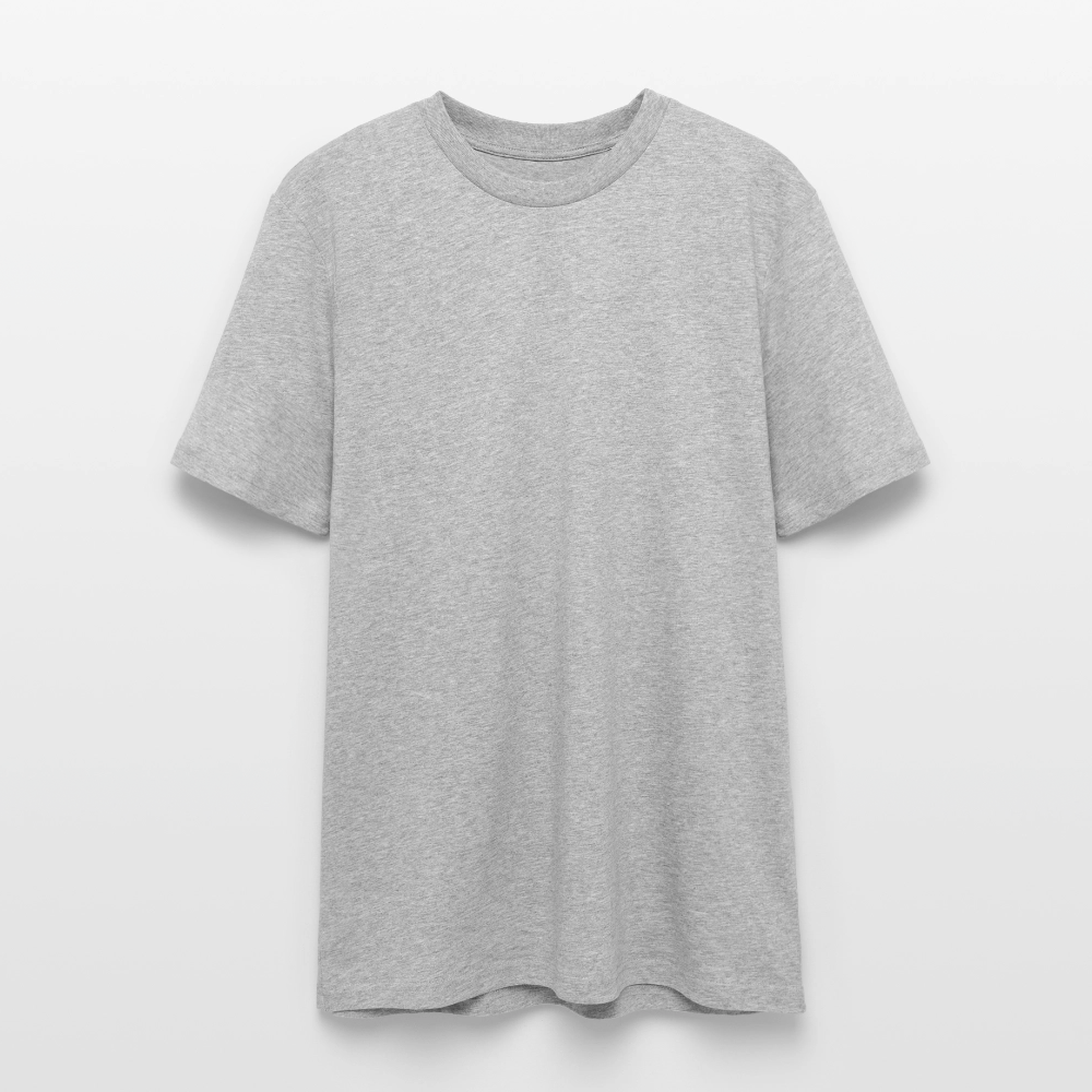 Unisex Bio-T-Shirt mit Flying Cow Print Rückseite - Grau meliert