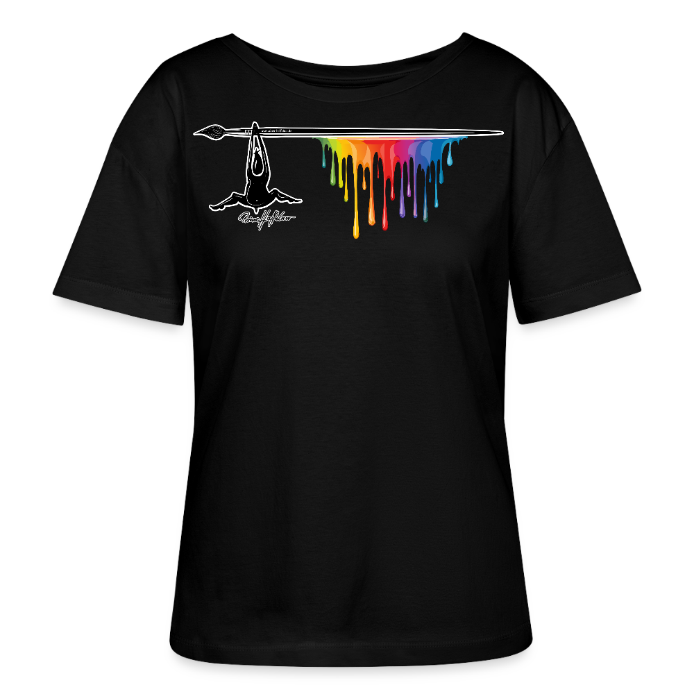 Frauen T-Shirt mit MÄNNLE PRINT - Schwarz