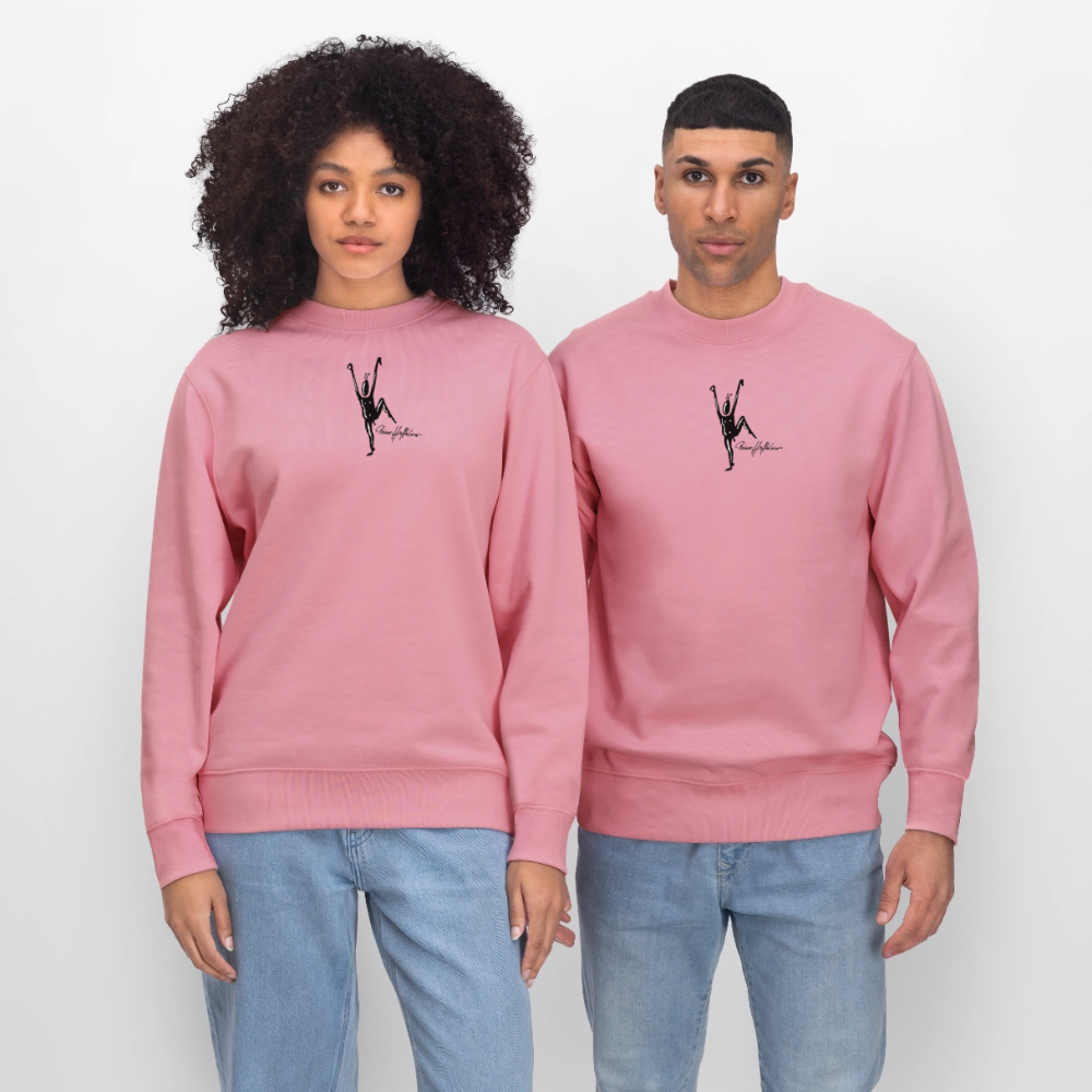 Unisex Bio-Sweatshirt mit TUSCHEMÄNNCHEN PRINT - Lila Traum