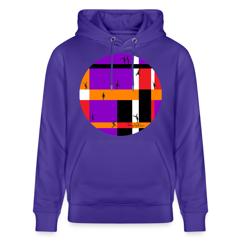 Unisex Bio-Hoodie mit TUSCHEMÄNNCHEN PRINT - Purple Love