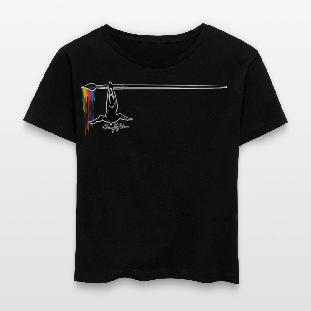 Frauen T-Shirt mit MÄNNLE PRINT - Schwarz