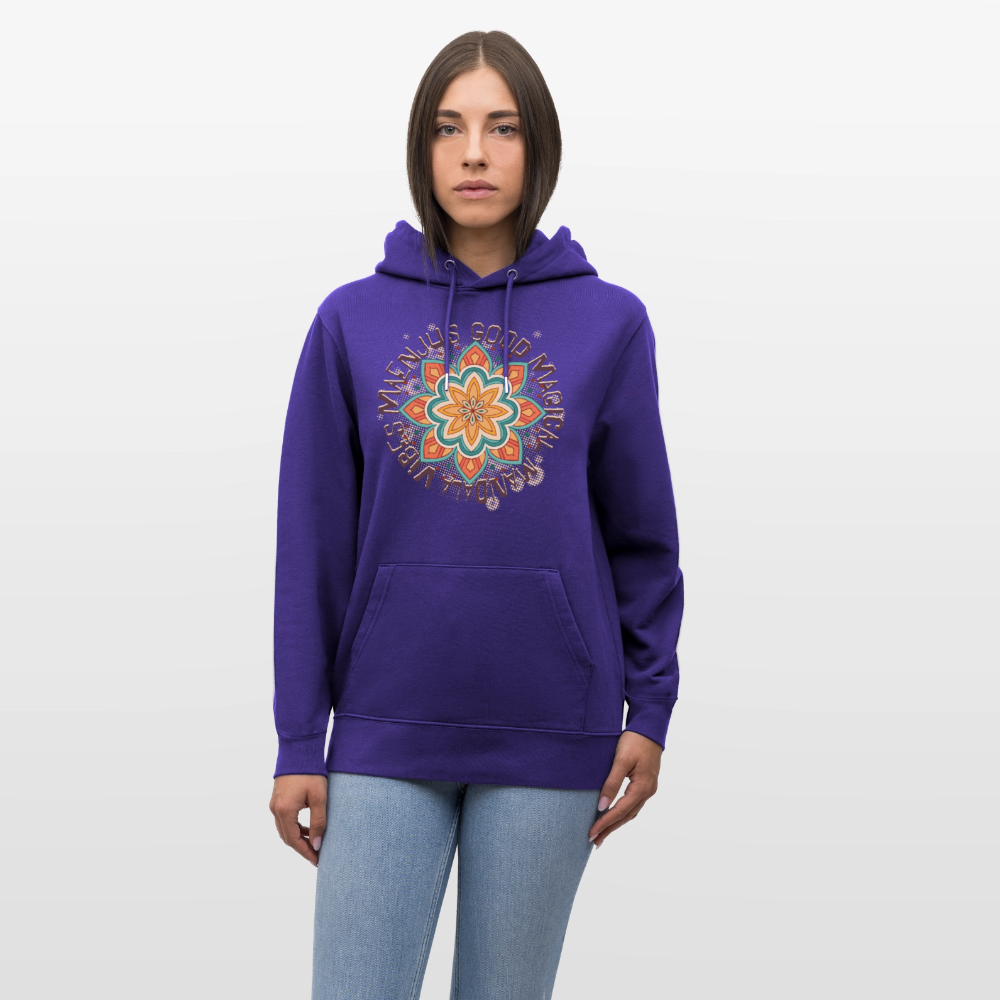 Unisex Bio-Hoodie mit MANDALA VIBES PRINT - Purple Love