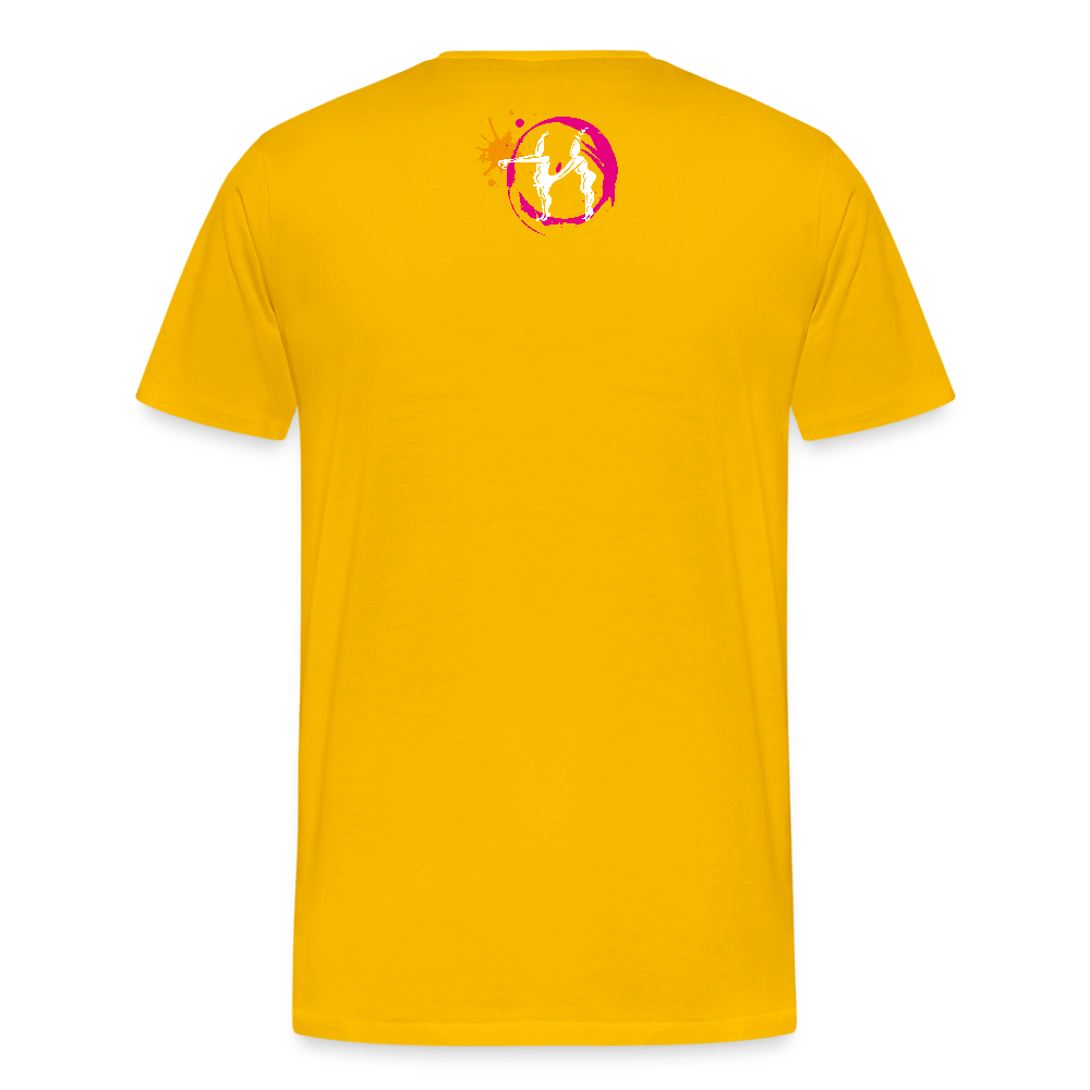 Männer Premium T-Shirt mit ES ESKALIERT EH PRINT - Sonnengelb