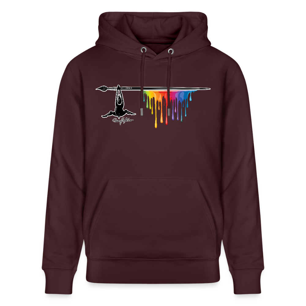 Unisex Hoodie mit TUSCHEMÄNNCHEN PRINT - Maroon