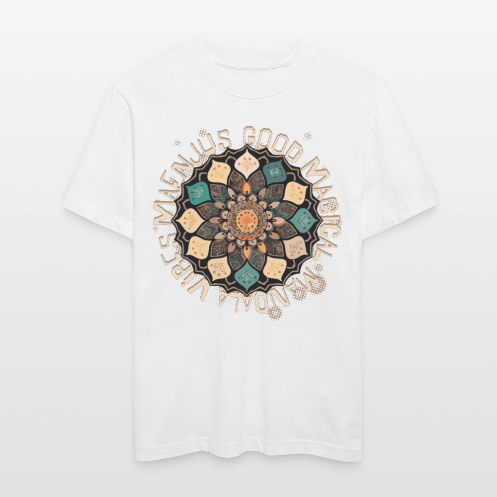 Unisex Bio-T-Shirt mit MANDALA VIBES PRINT - Weiß