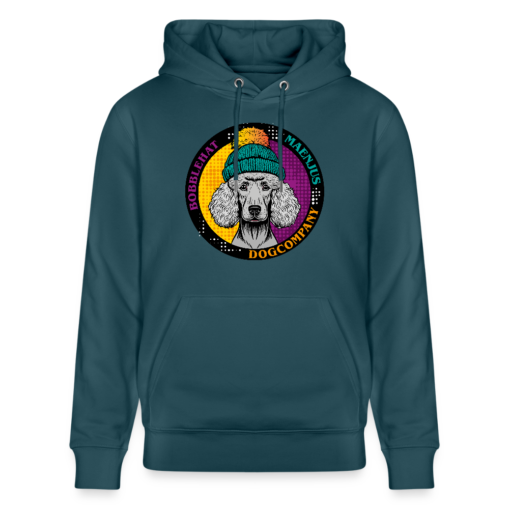 SUnisex Bio-Hoodie mit BOBBLEHAT DOGCOMPANY PRINT - Dunkles Petrol