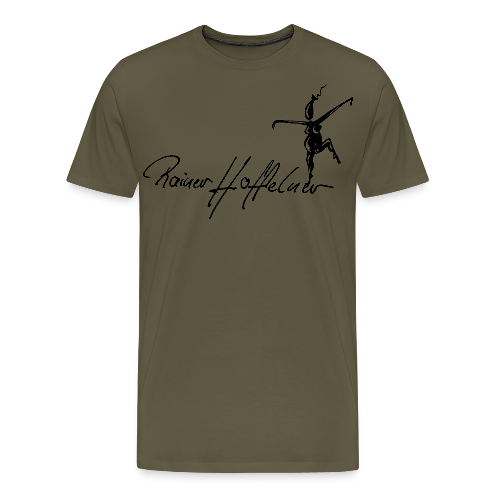 Männer Premium T-Shirt mit TUSCHEWEIBCHEN PRINT - Khaki