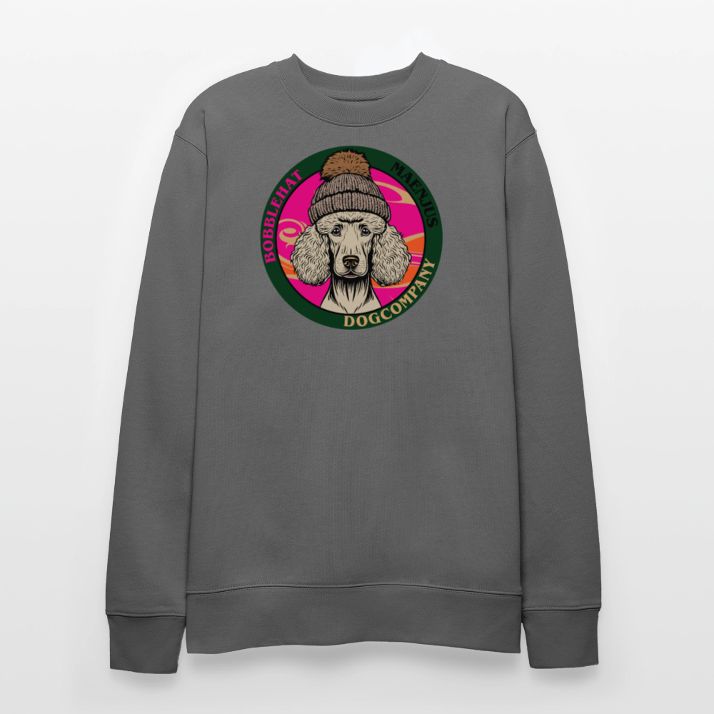 Unisex Bio-Sweatshirt mit BOBBLEHAT DOGCOMPANY PRINT - Anthrazit
