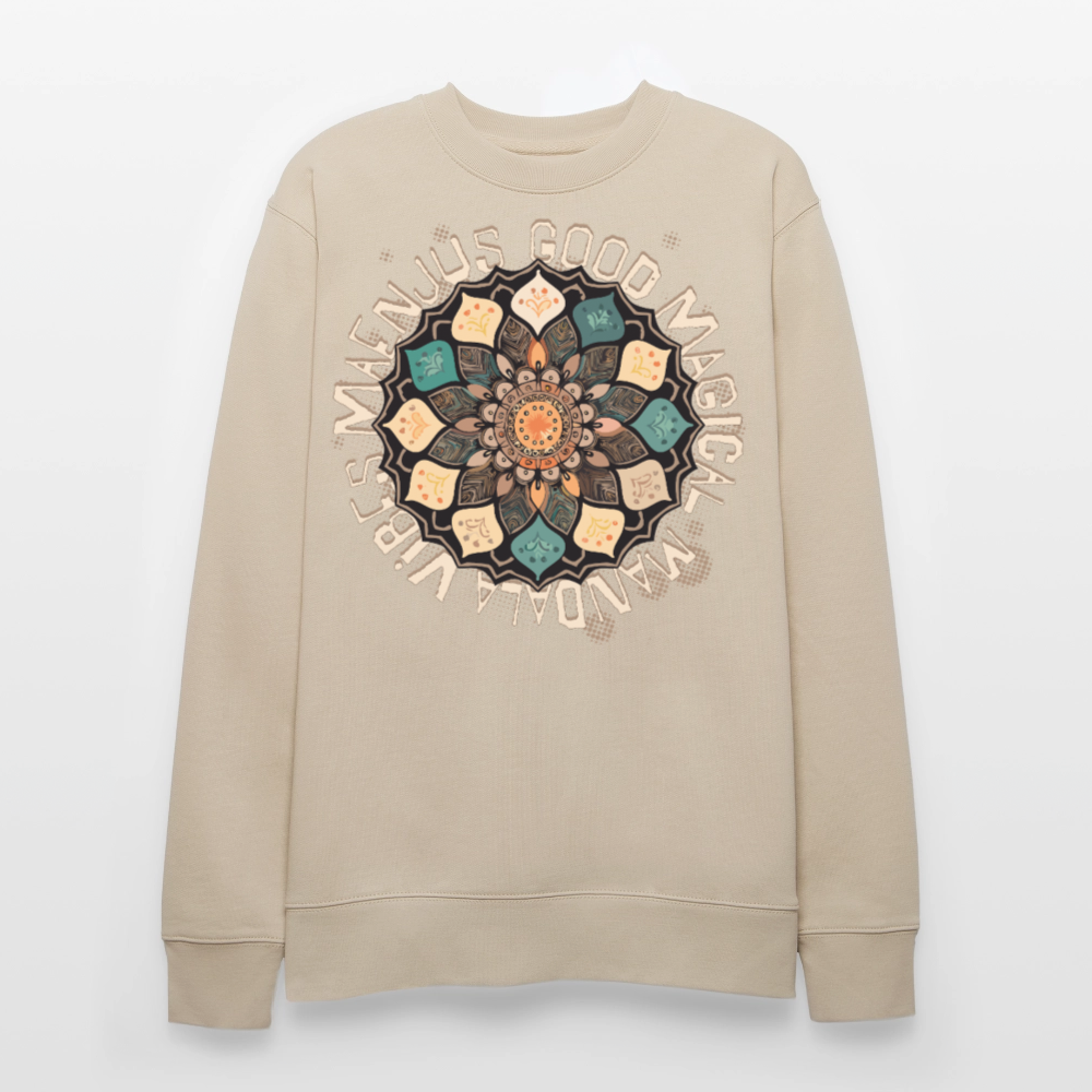 Unisex Bio-Sweatshirt mit MANDALA VIBES PRINT - Beige