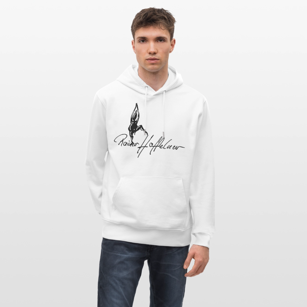 Unisex Bio-Hoodie mit TUSCHEMÄNNCHEN PRINT - Weiß