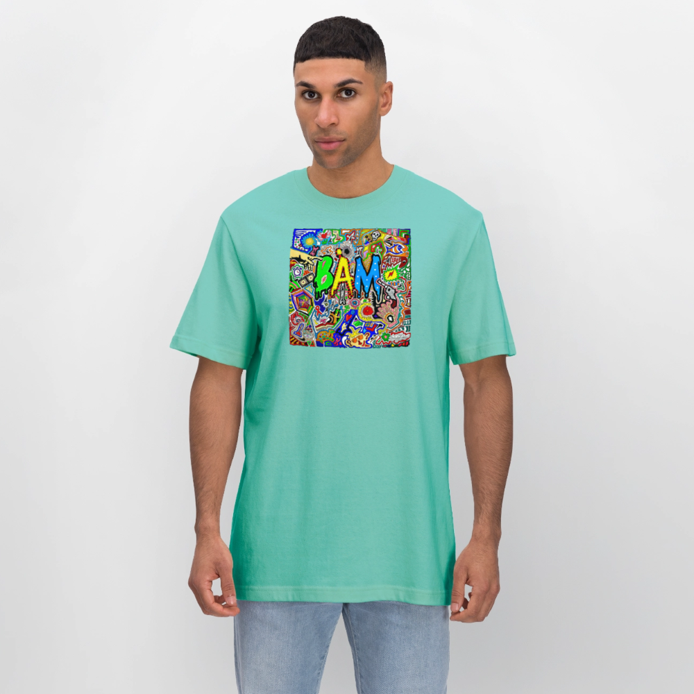 Unisex Bio-T-Shirt mit BÄM PRINT - Poolblau