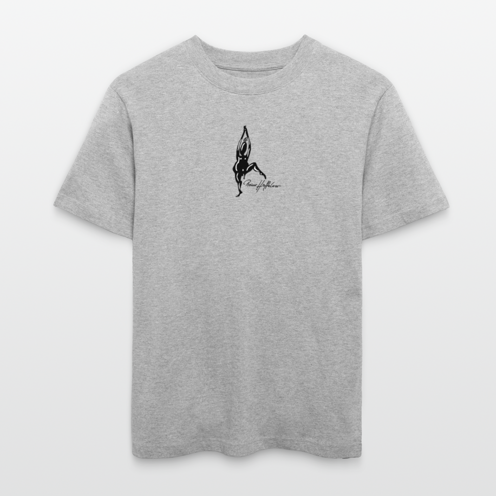 Unisex Bio-T-Shirt mit TUSCHEMÄNNCHEN PRINT - Grau meliert