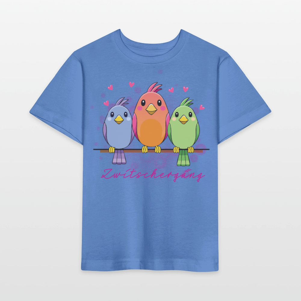 MNJS KIDS Bio T-Shirt mit ZWITSCHERGÄNG PRINT - Blau