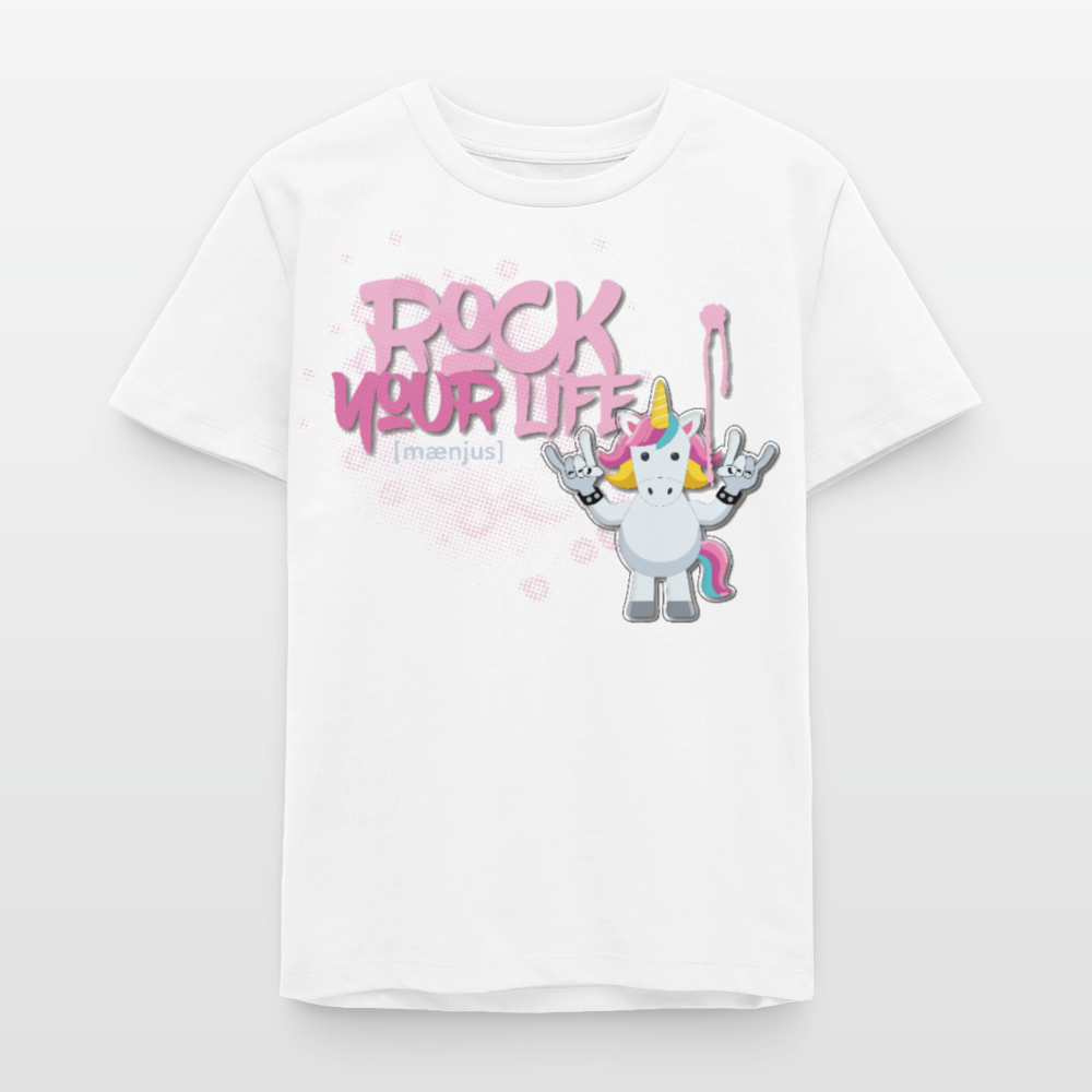 MNJS TEENS Bio T-Shirt mit ROCK YOUR LIFE PRINT - Weiß