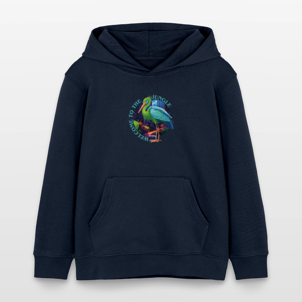 MNJS KIDS Bio-Hoodie mit WELCOME TO THE JUNGLE PRINT - Navy